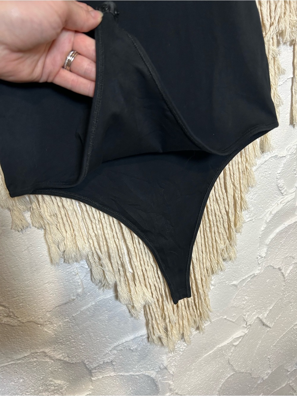 Oak + Fort Oak Refined Black Short Sleeve Bodysuit Capsule Wardrobe Minimalist - Picture 9 of 13
